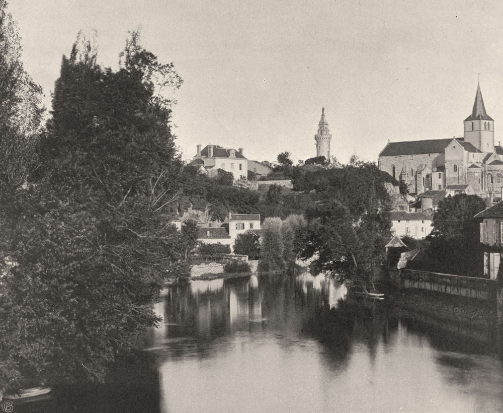 VIENNE. Montmorillon- Vue générale 1904 old antique vintage print picture
